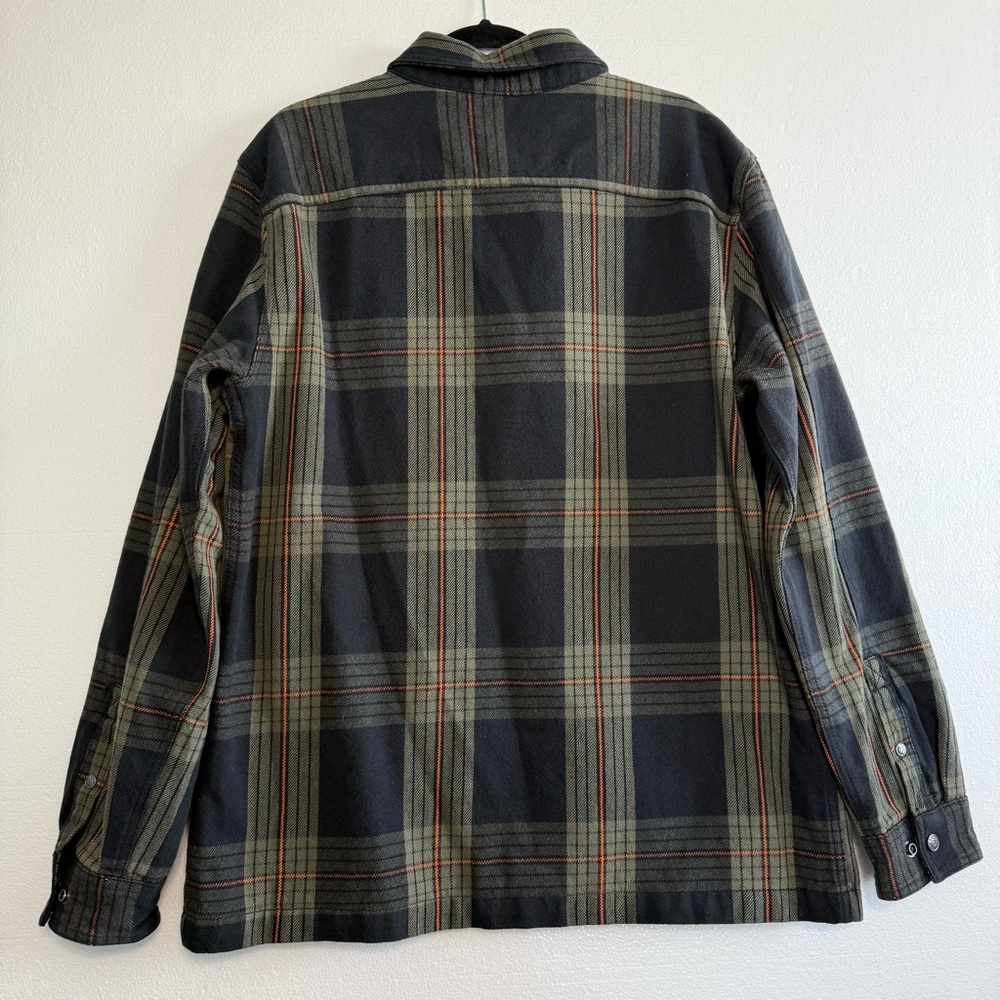 Harley Davidson Flannel Plaid Shirt Jacket Men Size L Cotton Button Up Green - Picture 3 of 16